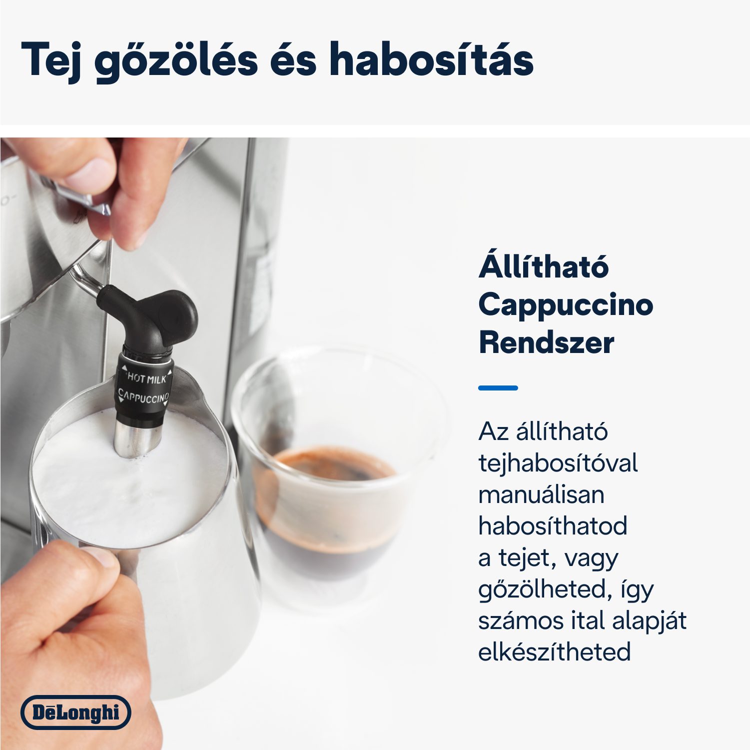 DE-LONGHI Dedica EC685.M karos eszpresszó kávéfőző, ezüst fémházzal – 5. kép
