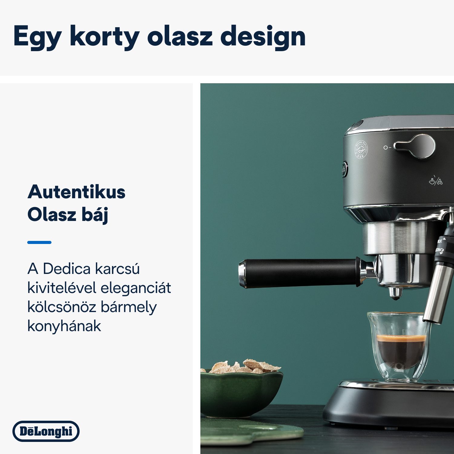 DE-LONGHI Dedica EC685.BK fekete karos eszpresszó kávéfőző – 4. kép