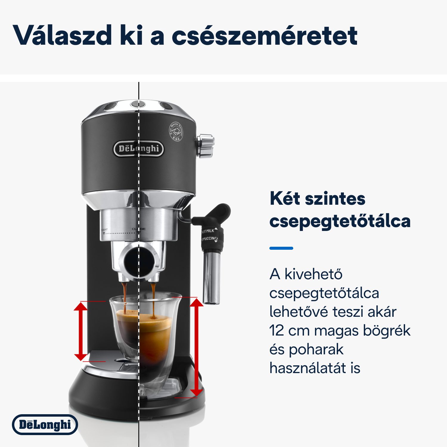 DE-LONGHI Dedica EC685.BK fekete karos eszpresszó kávéfőző – 8. kép