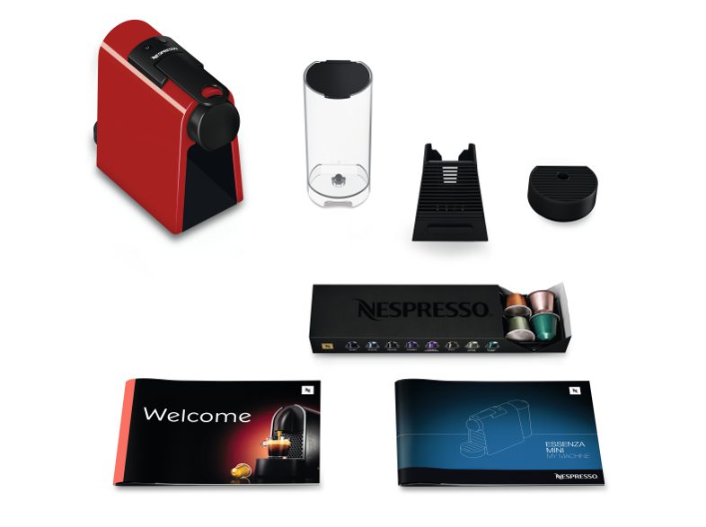 DE-LONGHI Nespresso Essenza Mini EN85.R piros kapszulás kávéfőző – 15. kép
