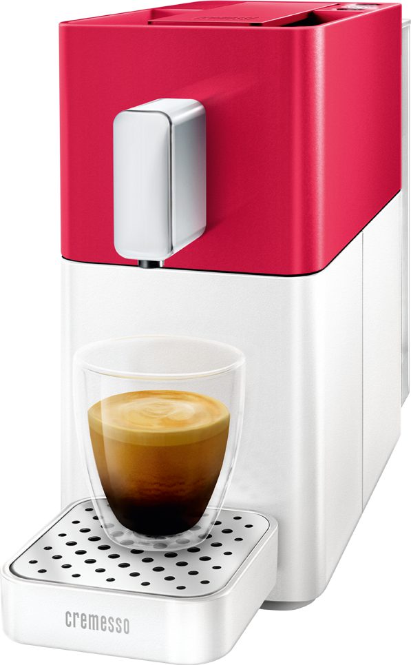 CREMESSO Easy kapszulás kávéfőző aromafokozással, piros-fehér – 3. kép