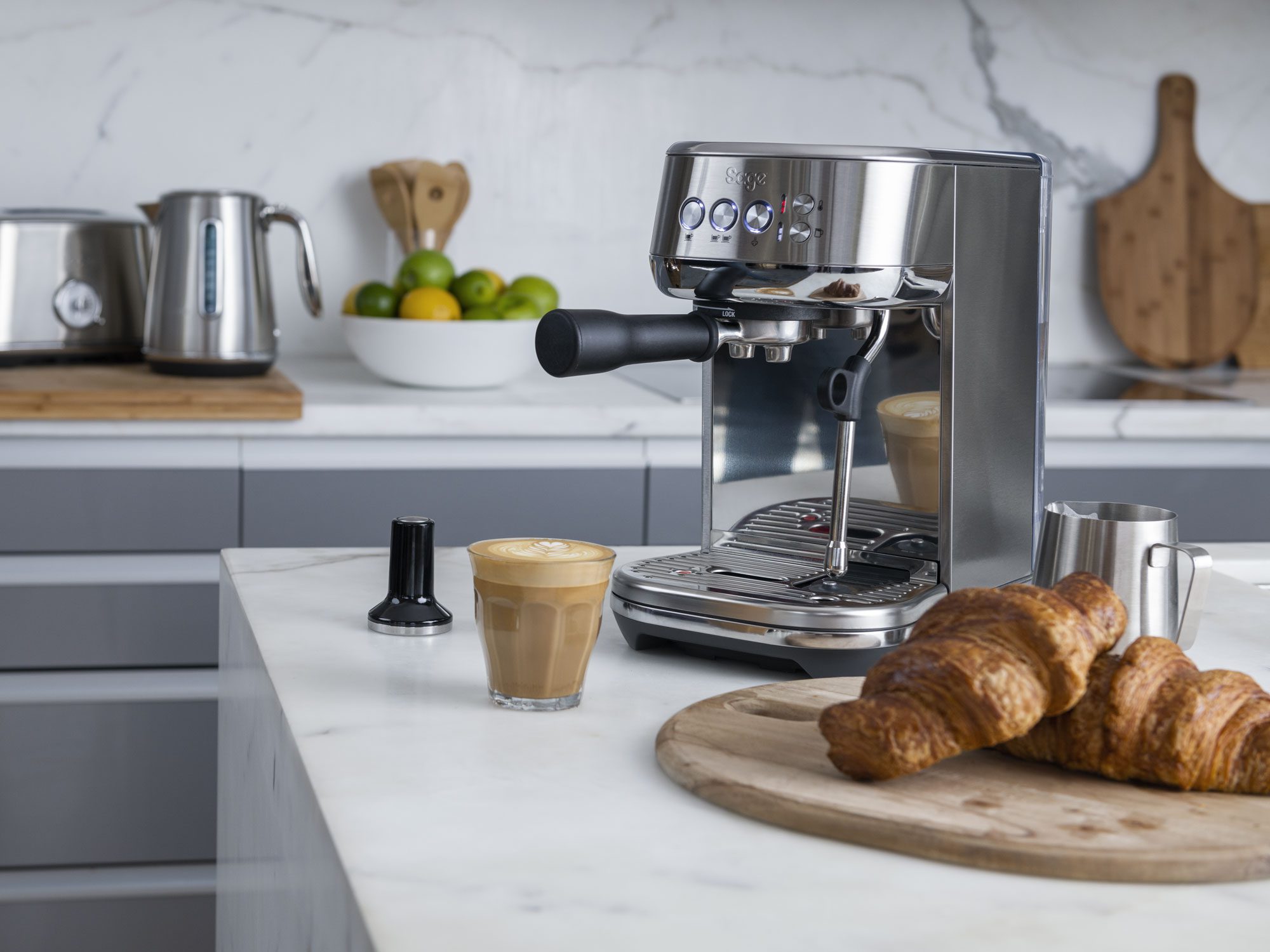 SAGE SES500BSS inox karos eszpresszó kávéfőző automata gőzkarral – 6. kép