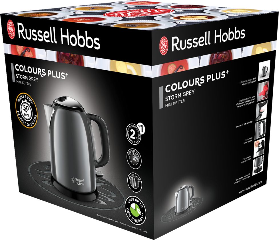 RUSSELL HOBBS 24993-70/RH Colours+ Mini szürke vízforraló, 1 l – 4. kép