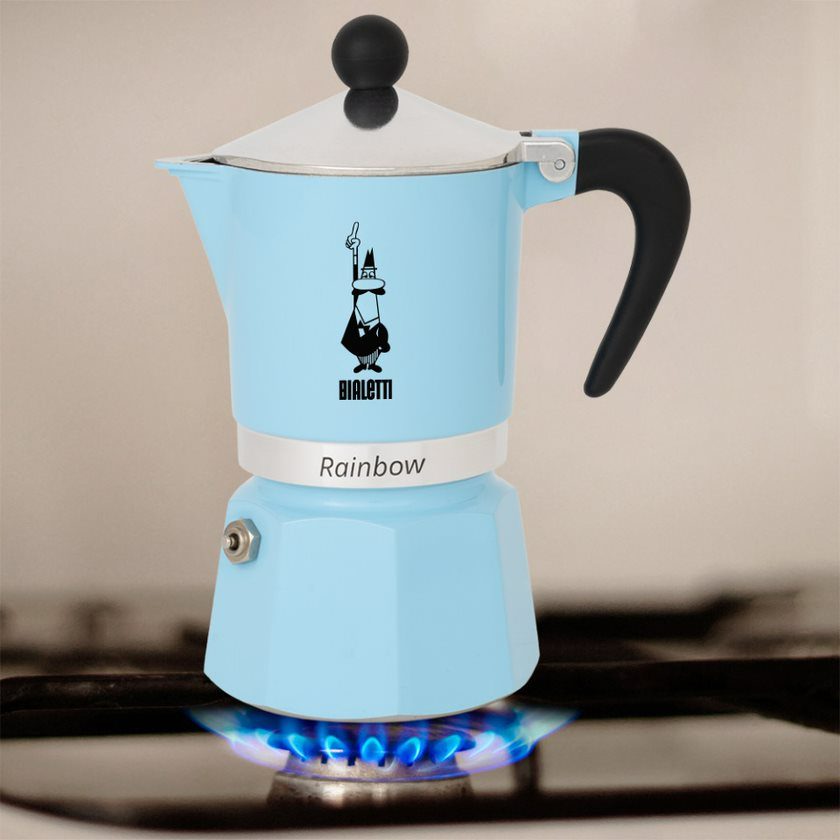 BIALETTI 5042 világoskék kotyogós kávéfőző, 3 adagos – 2. kép