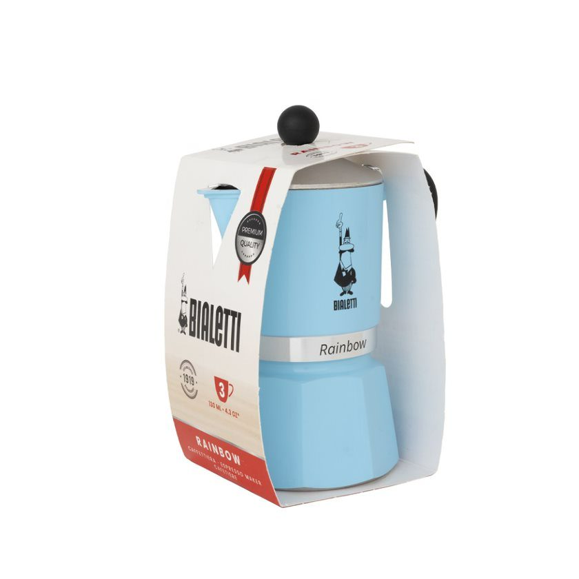 BIALETTI 5042 világoskék kotyogós kávéfőző, 3 adagos – 4. kép