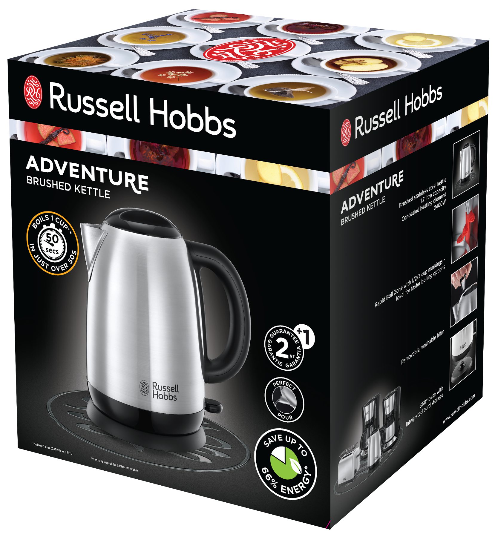 RUSSELL HOBBS 23912-70/RH Adventure inox vízforraló 1,7 l-es kapacitással – 3. kép
