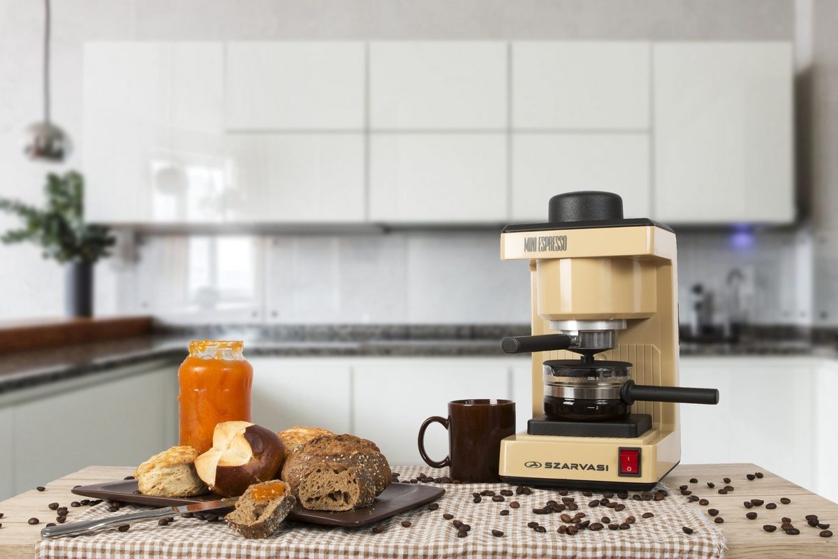 SZARVASI SZV 612/3 Mini Espresso drapp eszpresszó kávéfőző – 2. kép