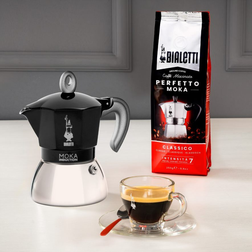 BIALETTI Moka Induction 6 adagos fekete kotyogós kávéfőző – 4. kép