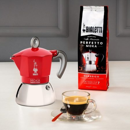 BIALETTI Moka Induction 4 adagos piros kotyogós kávéfőző – 3. kép