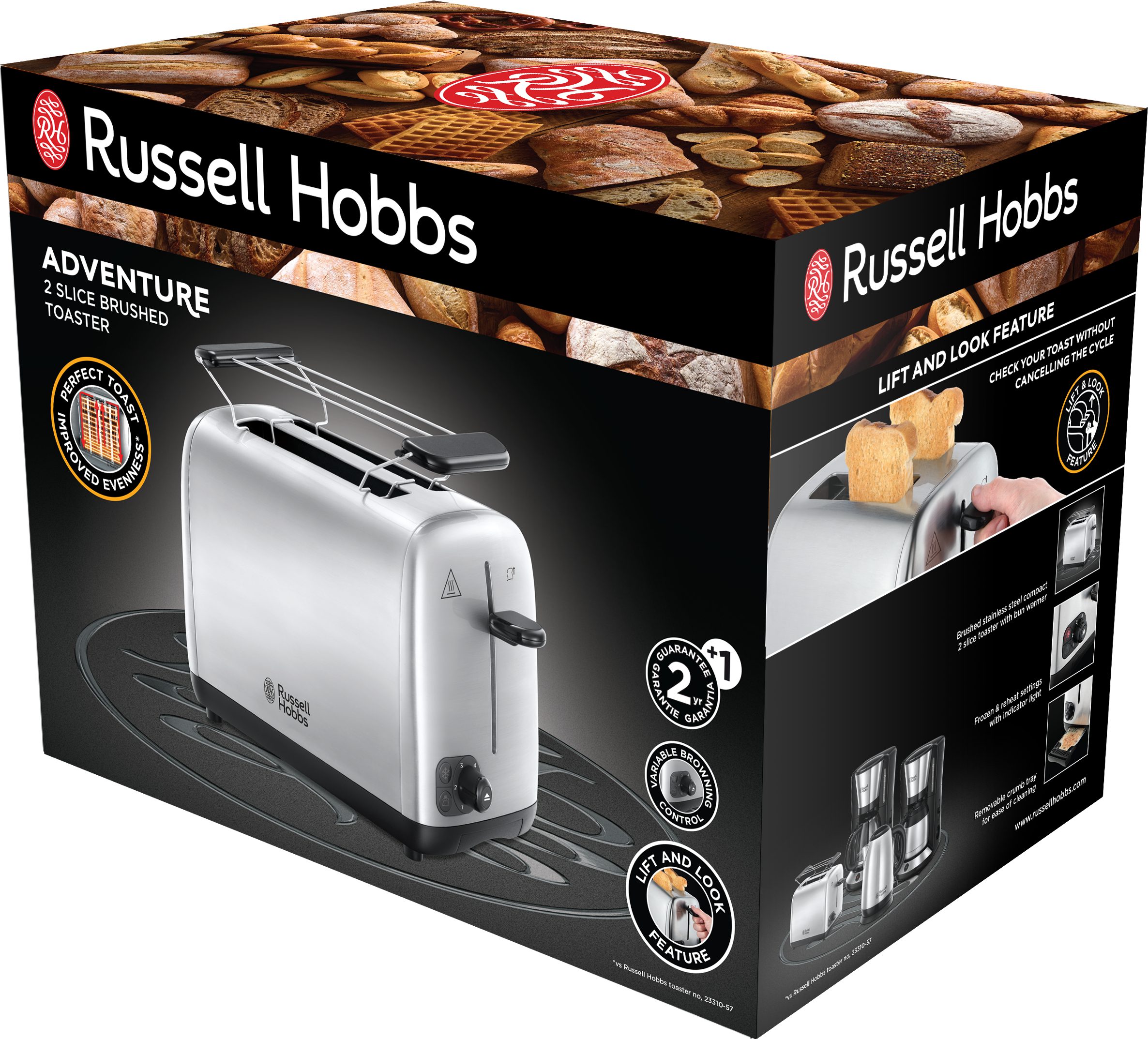 RUSSELL HOBBS 24080-56/RH Adventure kenyérpirító extra széles nyílásokkal – 6. kép