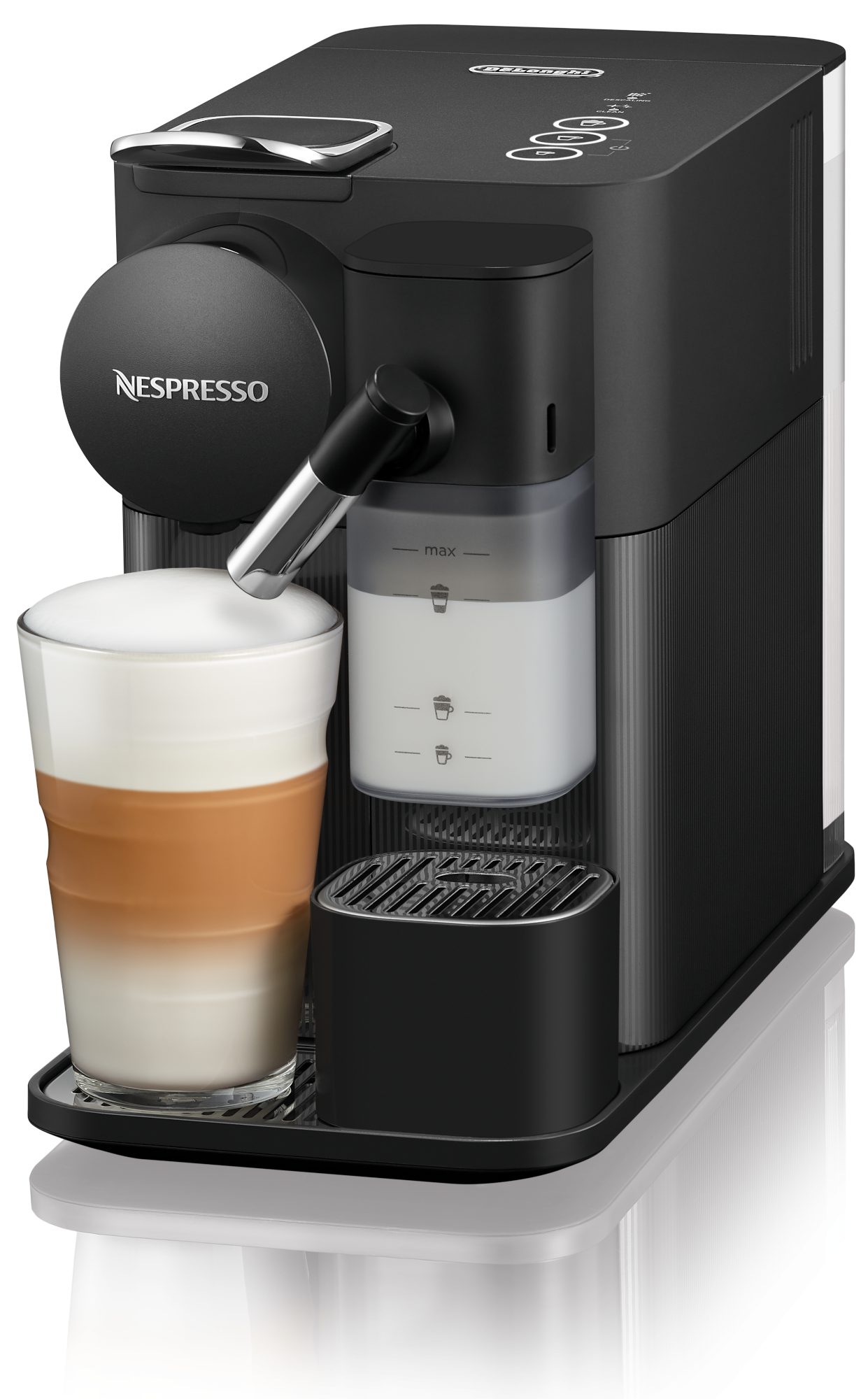 DE-LONGHI Nespresso Lattissima One EN510.B fekete kapszulás kávéfőző integrált tejhabosítóval – 2. kép