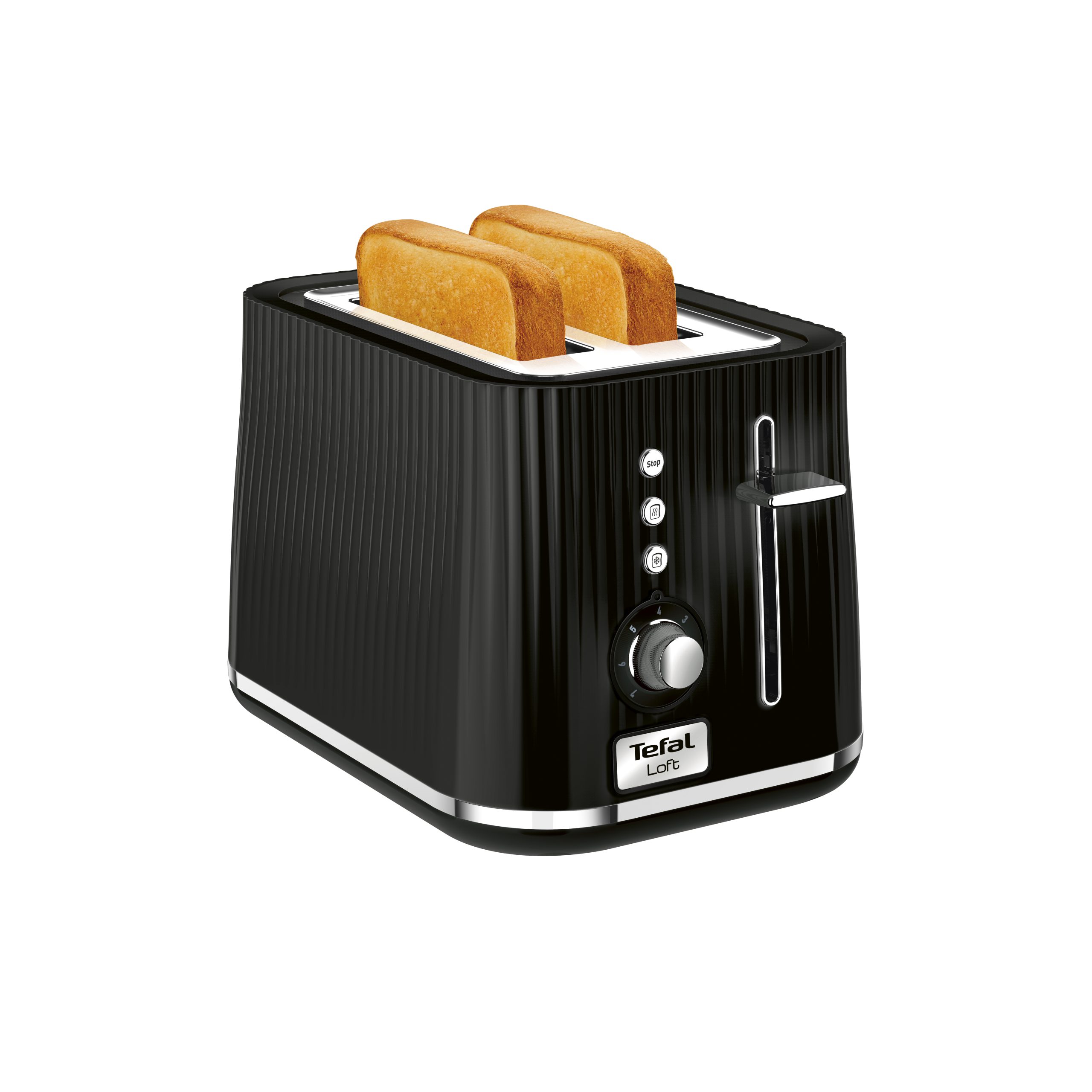TEFAL TT761838 Loft kenyérpirító 2 extra széles nyílással, 850 W, fekete – 3. kép