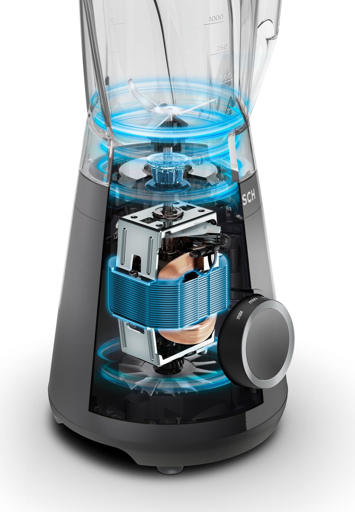 BOSCH MMB6141B VitaPower Serie 4 turmixgép, 1200 W, fekete – 5. kép