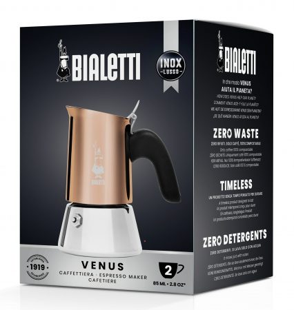 BIALETTI 7284/CN Venus 4 adagos kotyogós kávéfőző, réz színű – 3. kép