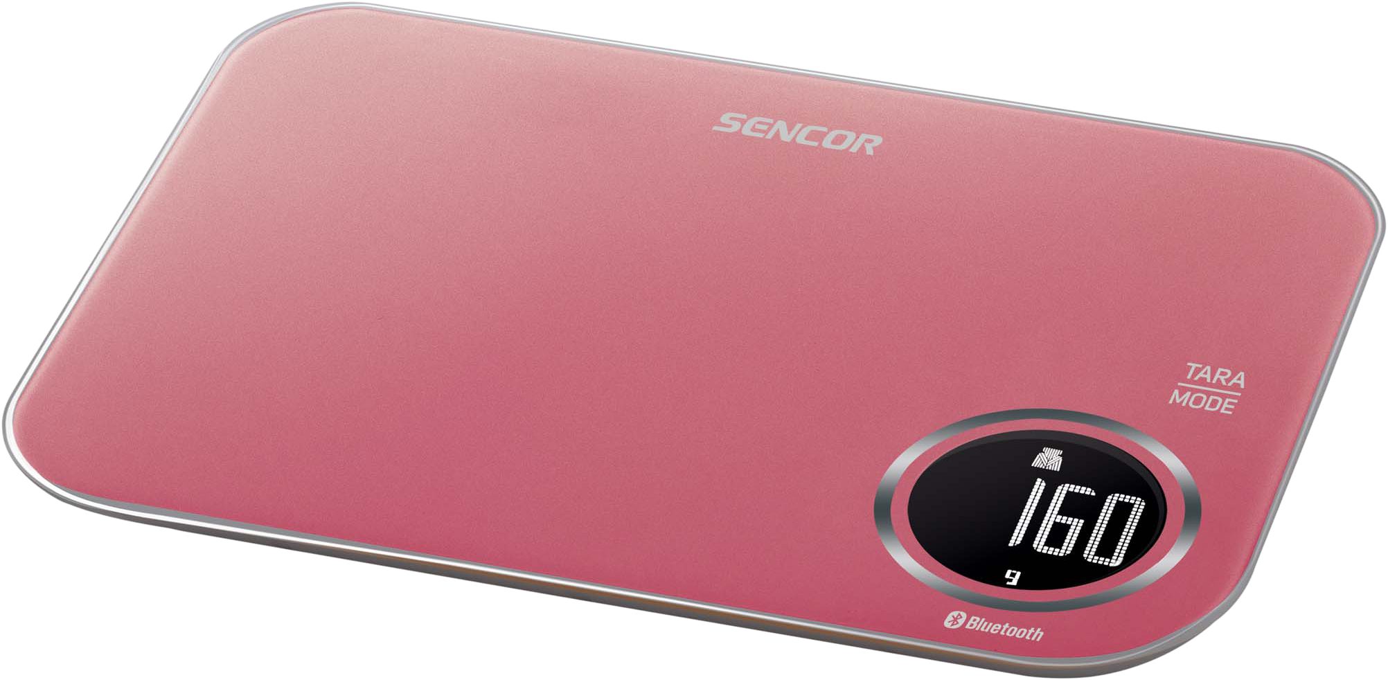 SENCOR SKS 7074RD okos konyhai mérleg Bluetooth-kapcsolattal, piros – 2. kép