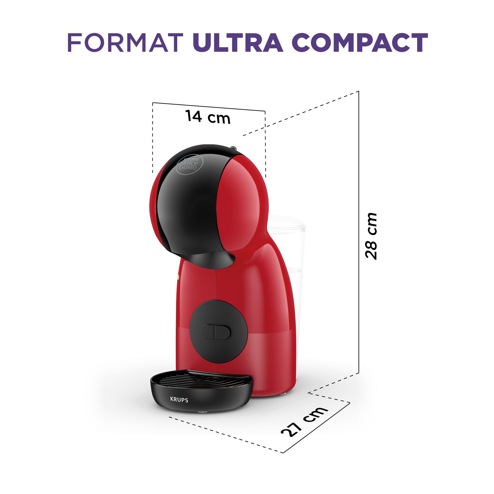 KRUPS KP1A3510 Dolce Gusto Piccolo XS piros kapszulás kávéfőző – 11. kép