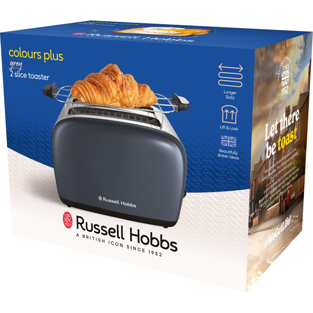 RUSSELL HOBBS 26552-56/RH Colours Plus Grey hosszú nyílású kenyérpirító, 1600 W – 12. kép
