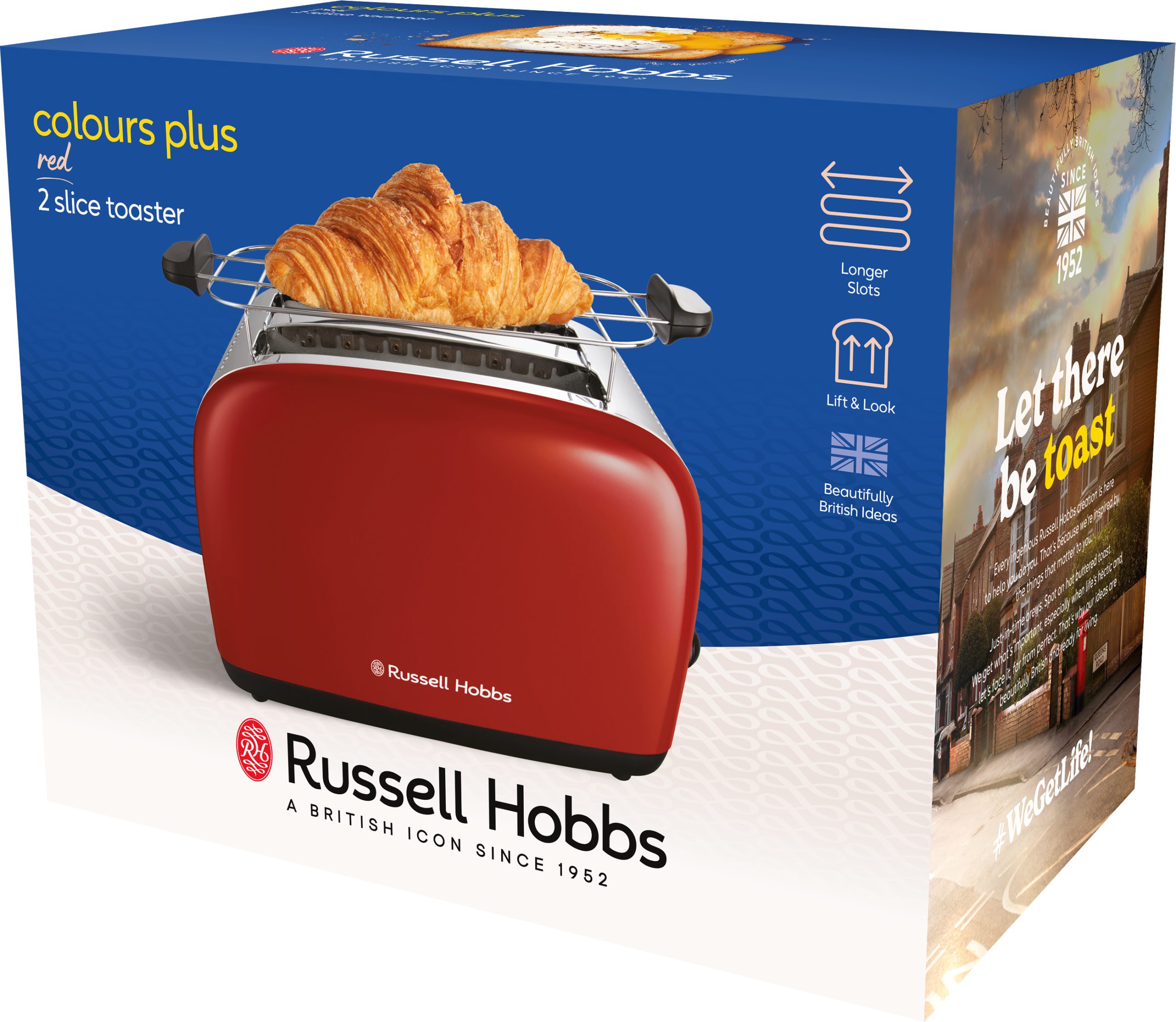 RUSSELL HOBBS 26554-56/RH Colours Plus Red 2 szeletes kenyérpirító, 1600 W, piros – 11. kép