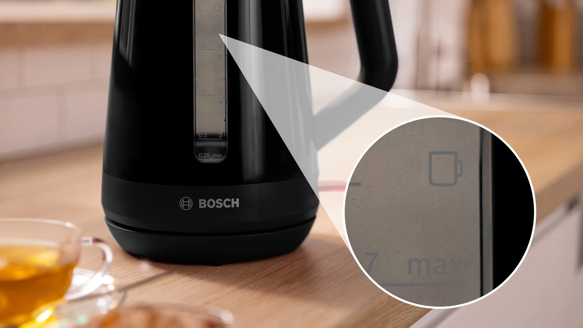BOSCH TWK1M123 MyMoment vízforraló, 2400 W, 1,7 l, fekete – 3. kép