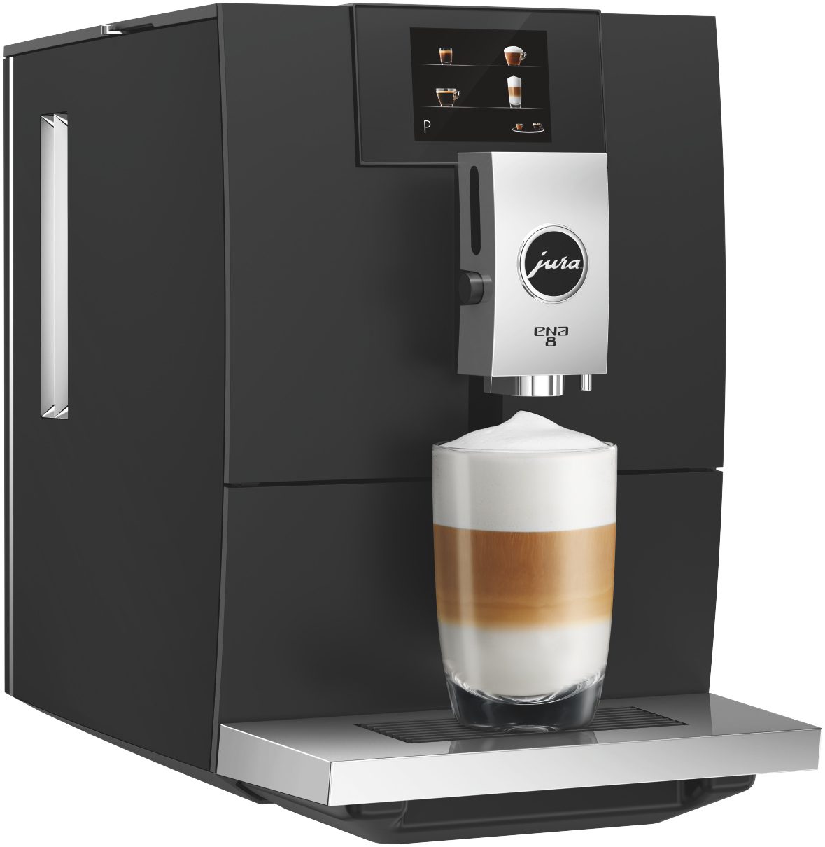 JURA Ena 8 Full Metropolitan Black (EC) kompakt automata kávéfőző finomhab-technológiával – 2. kép