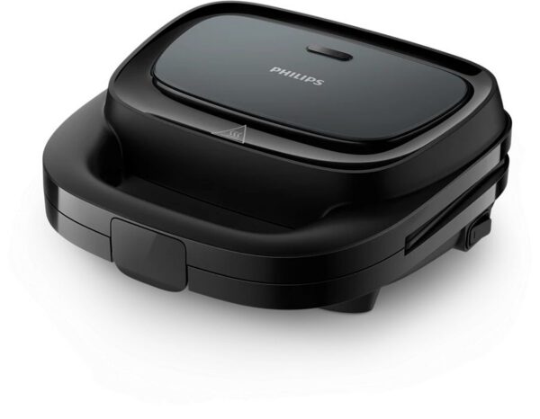 PHILIPS HD2332/90 750 W-os fekete gofrisütő tapadásmentes sütőlapokkal