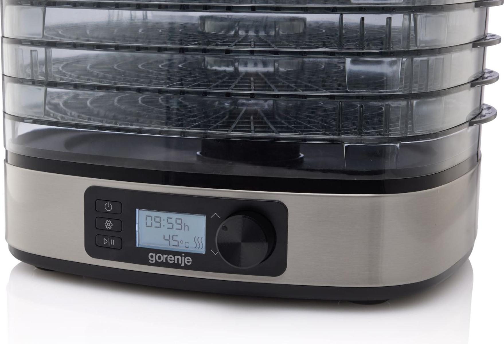 GORENJE FDK500DE gyümölcsaszaló 5 tálcával és LCD-kijelzővel – 3. kép