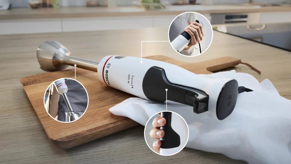 BOSCH MSM4W421 ErgoMaster Serie4 800 W-os botmixerszett aprítóval és habverővel, fehér – 12. kép