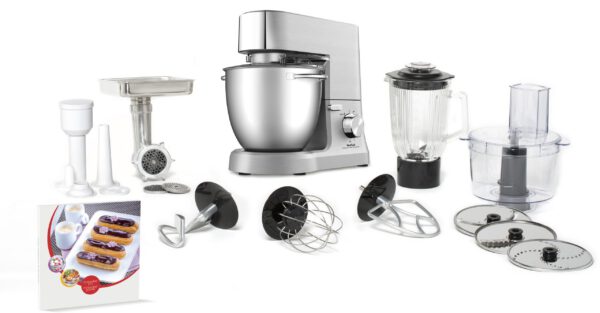 TEFAL QB813D38 Masterchef Grande 1500 W-os konyhai robotgép, 6,7 l, inox
