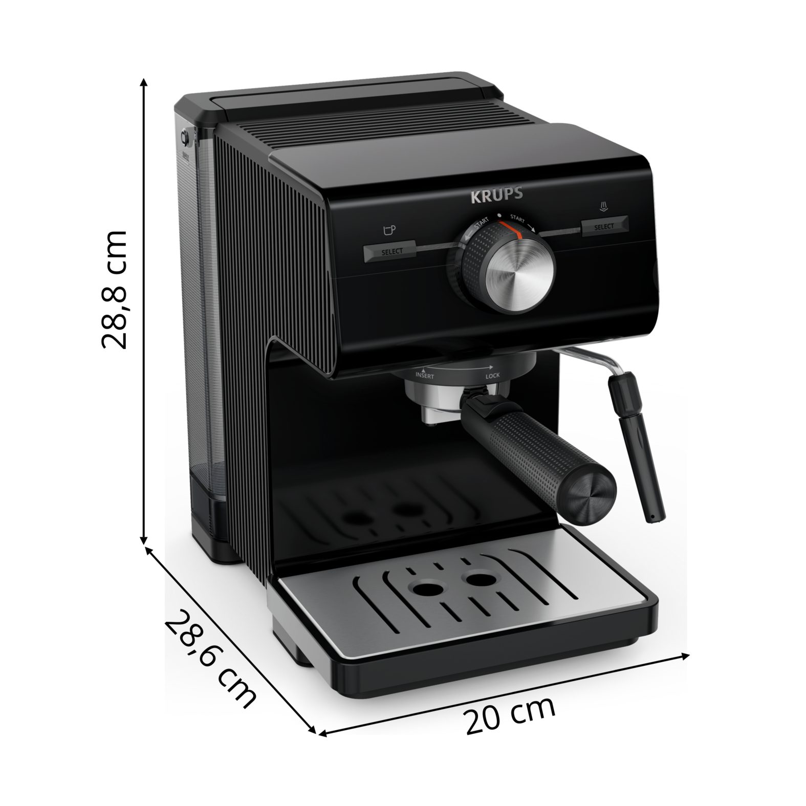 KRUPS XP381810 Authentic manuális eszpresszó kávéfőző gőzfúvókával – 6. kép
