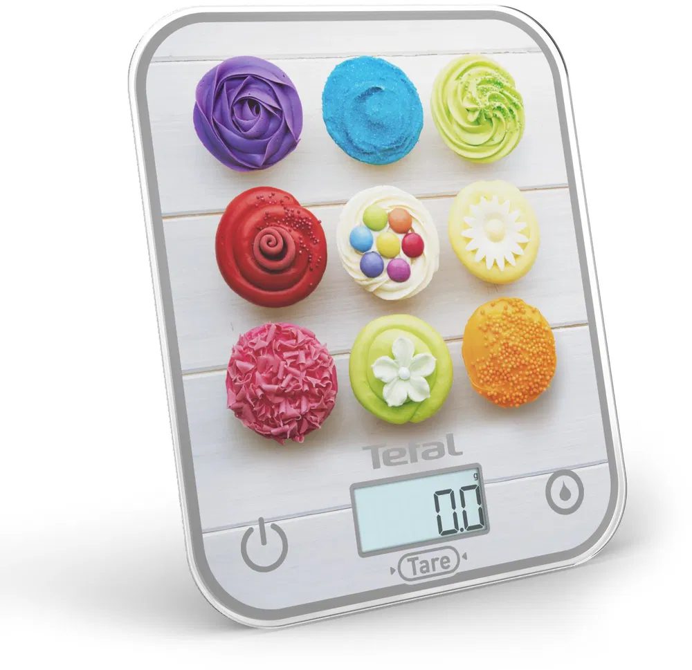 TEFAL BC50D4V0 Optiss mintás konyhai mérleg muffin motívummal – 3. kép
