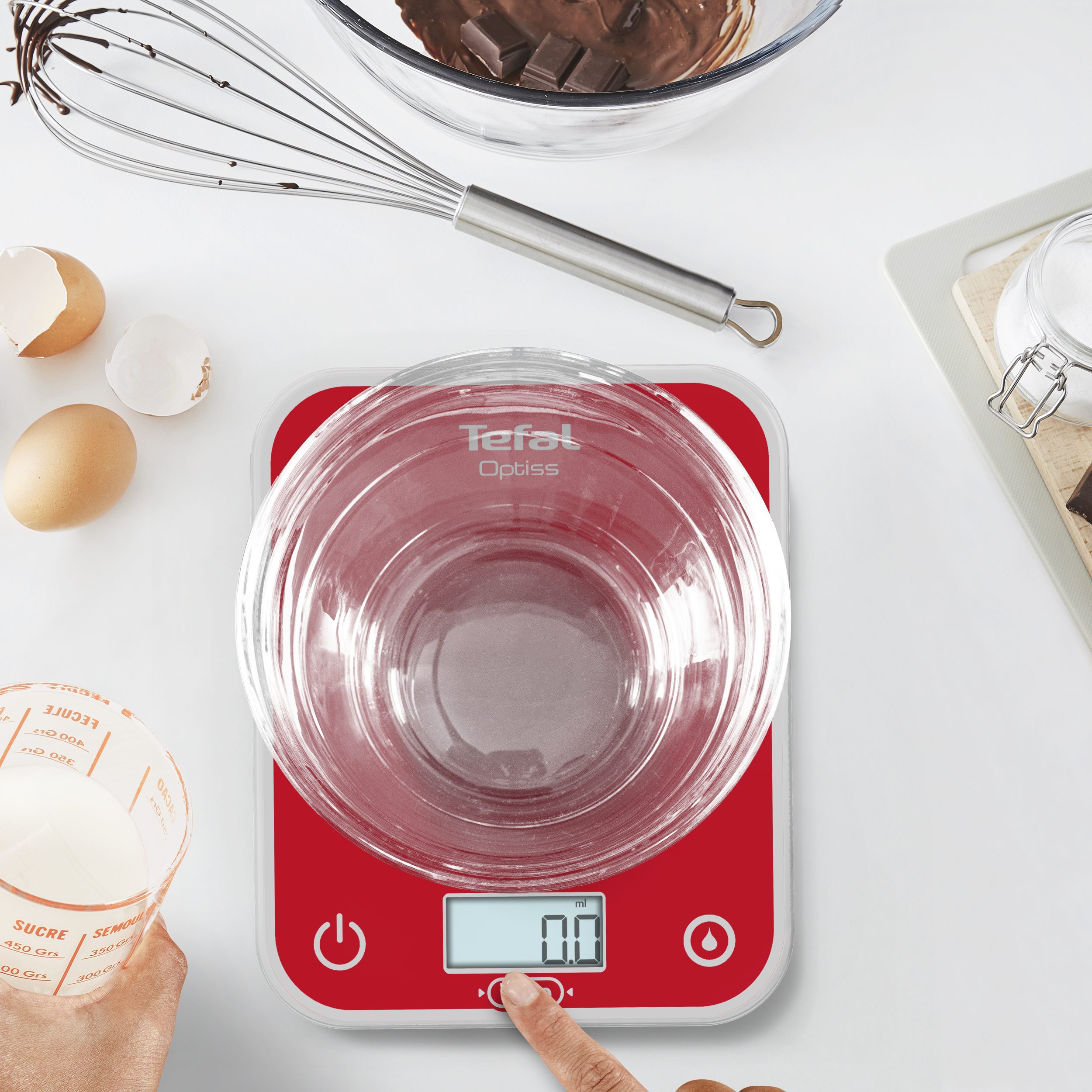 TEFAL BC50U3V0 Optiss piros konyhai mérleg 5 kg-os kapacitással – 4. kép