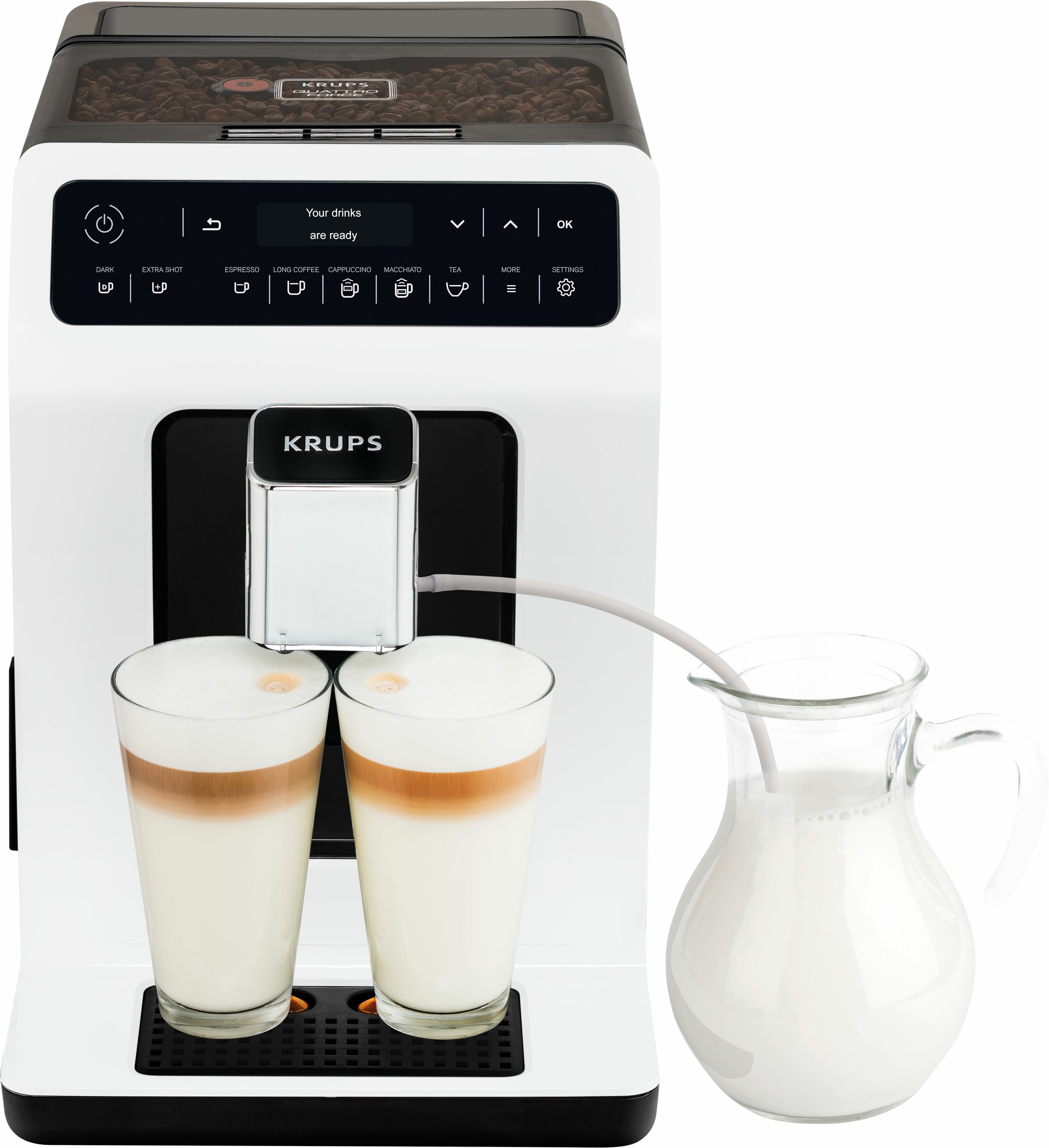 KRUPS EA890110 Evidence automata kávéfőző tejitalprogramokkal, fehér – 7. kép