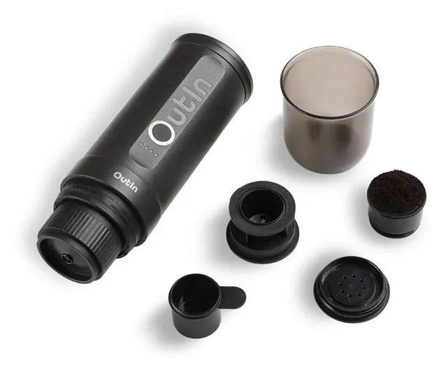 OUTIN ONANO-SGY Nano akkumulátoros hordozható kávéfőző, Space Grey szürke – 4. kép