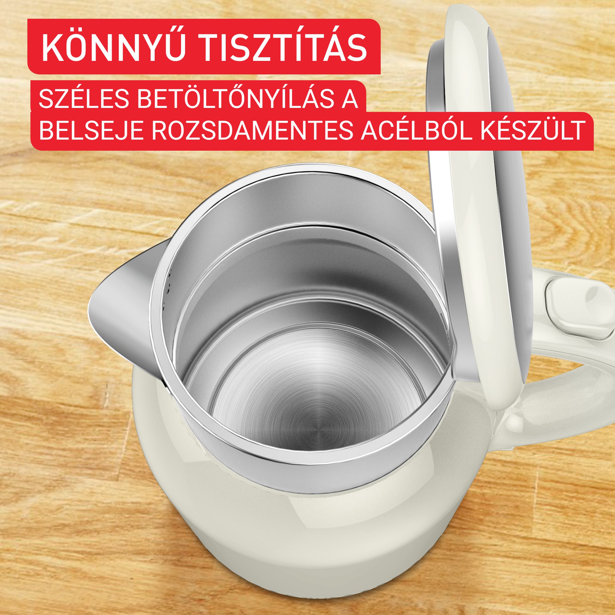 TEFAL KO190AE0 Thermo Protect XL 1,9 literes fehér vízforraló – 4. kép