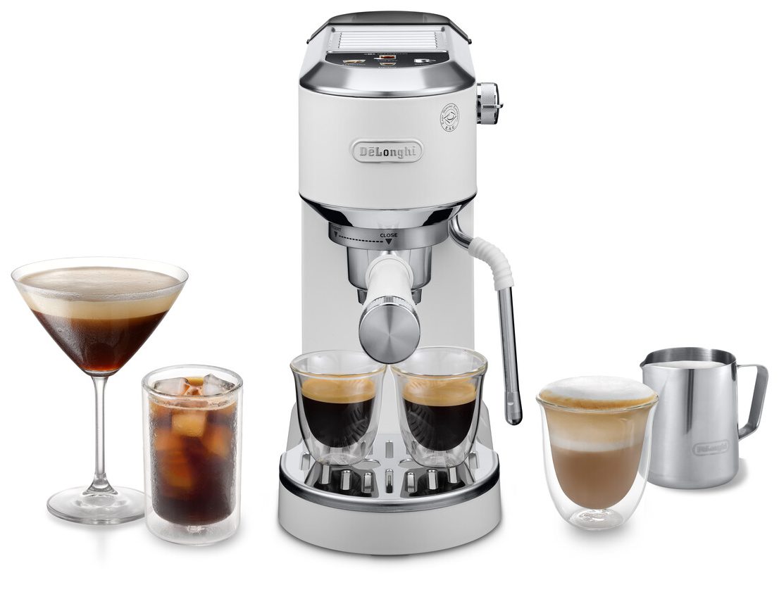 DE-LONGHI Dedica Duo EC890.WI fehér karos presszókávéfőző cold brew funkcióval – 2. kép