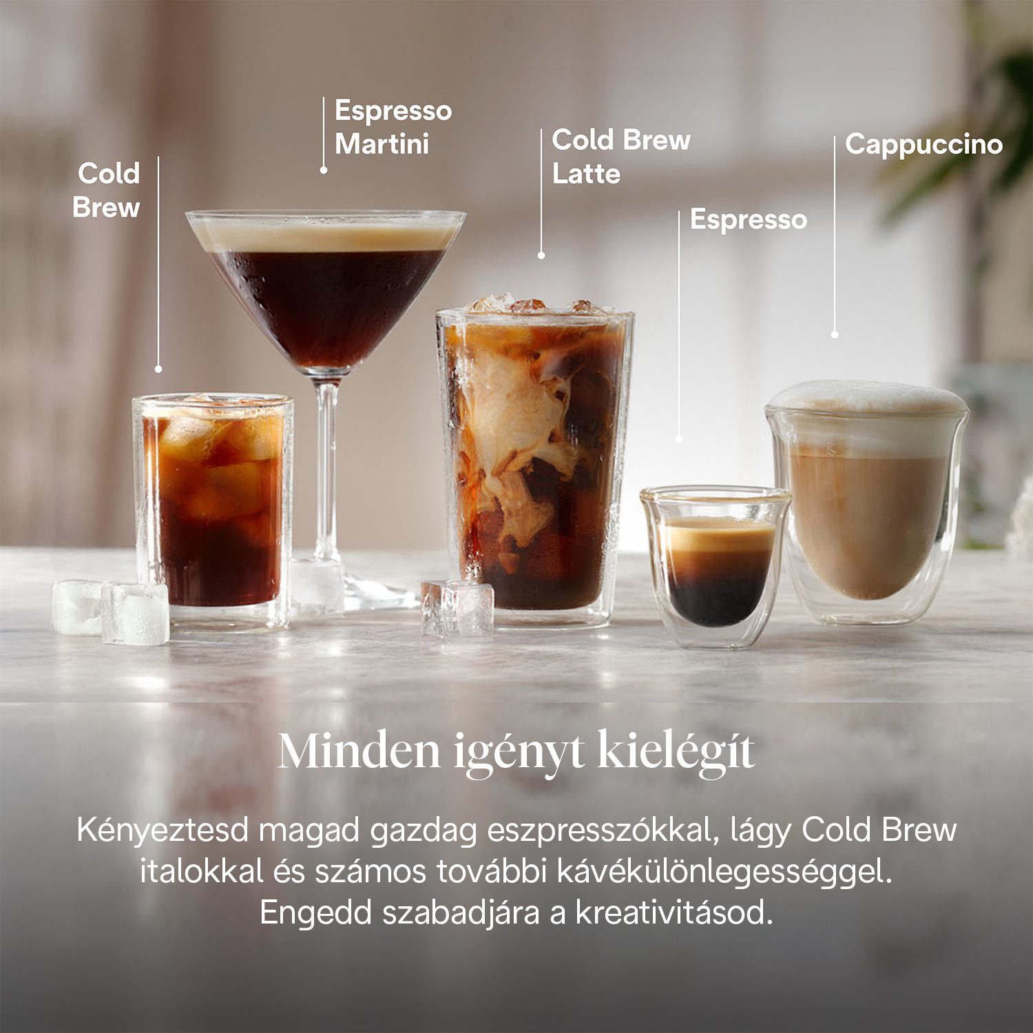 DE-LONGHI Dedica Duo EC890.WI fehér karos presszókávéfőző cold brew funkcióval – 11. kép