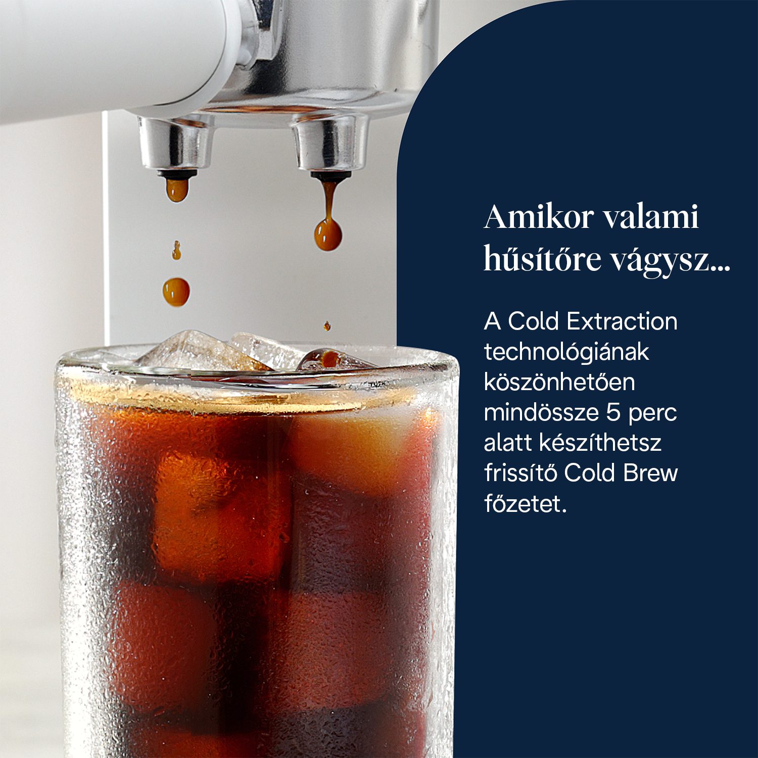 DE-LONGHI Dedica Duo EC890.WI fehér karos presszókávéfőző cold brew funkcióval – 12. kép