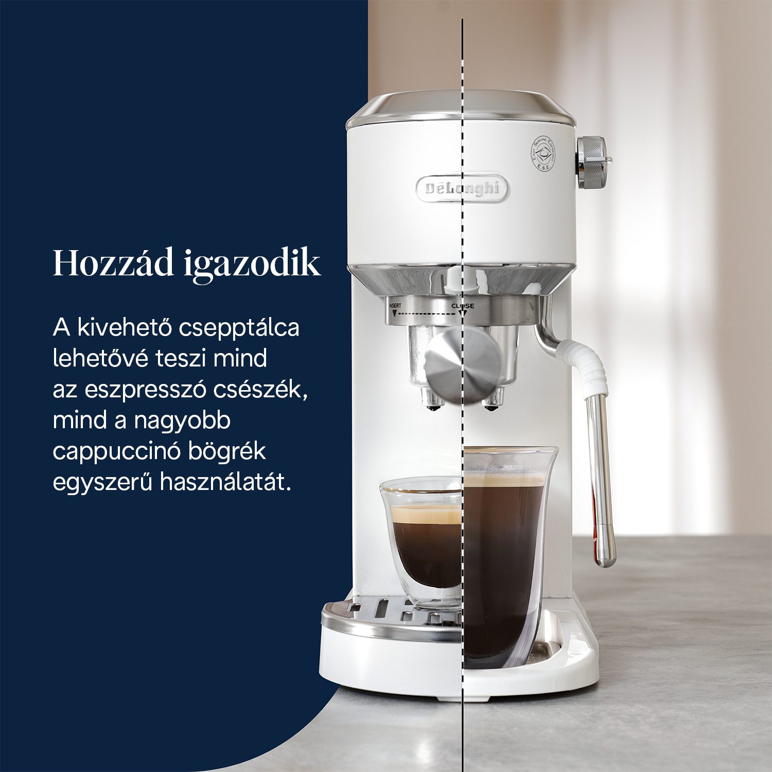 DE-LONGHI Dedica Duo EC890.WI fehér karos presszókávéfőző cold brew funkcióval – 14. kép