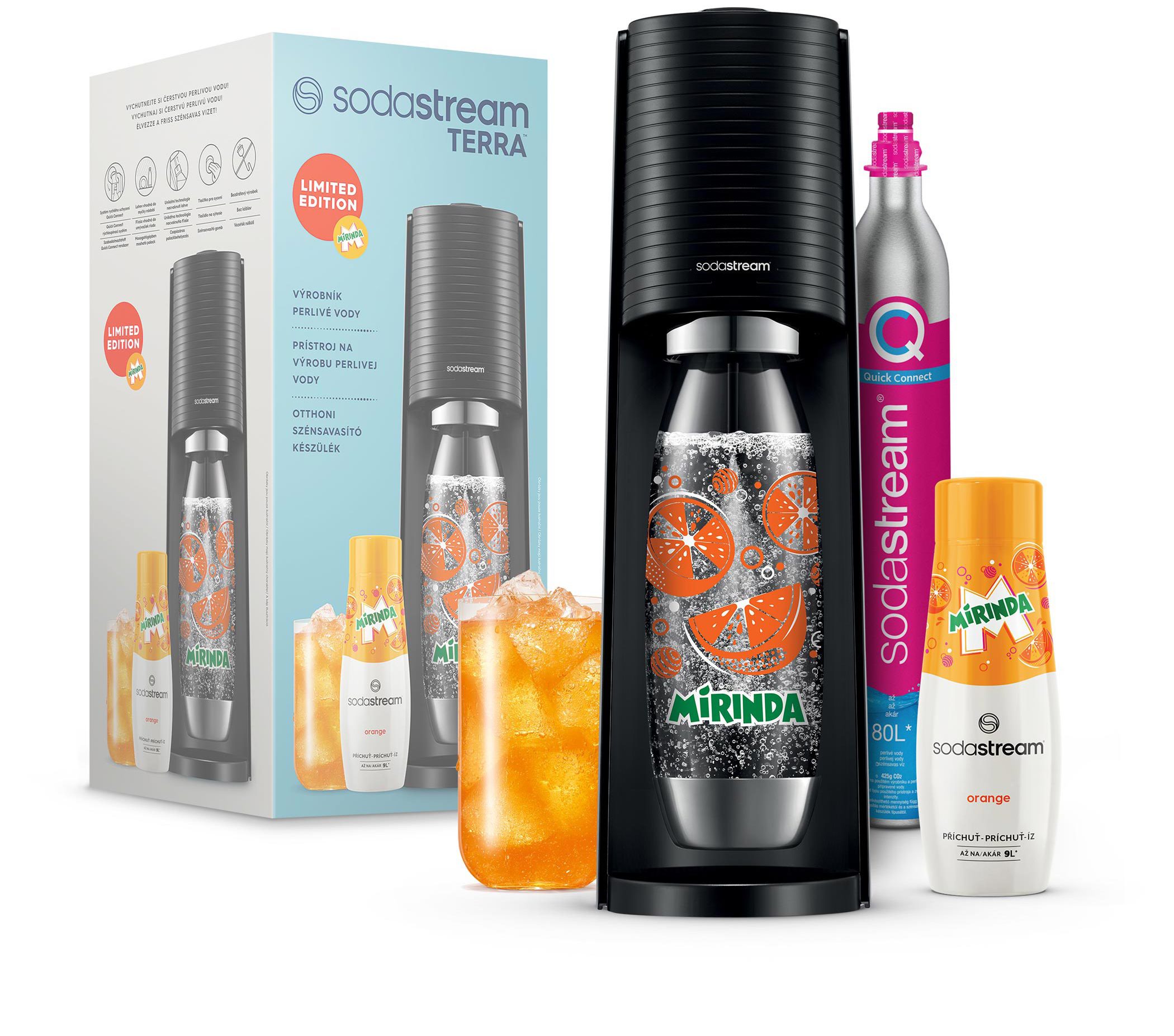 SODA STREAM SM TERRA Black MIRINDA MegaPack fekete szódagép szett – 5. kép