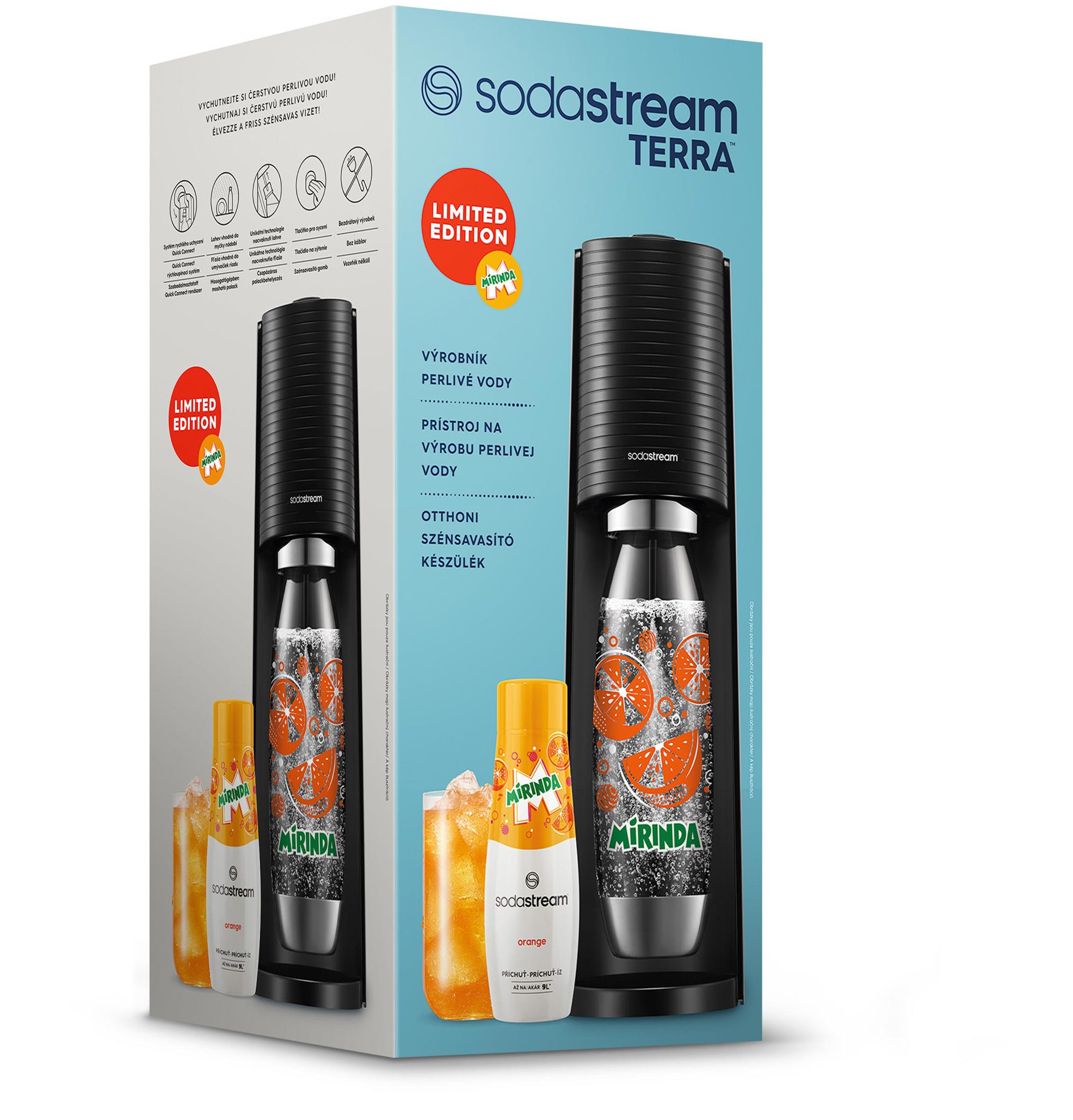 SODA STREAM SM TERRA Black MIRINDA MegaPack fekete szódagép szett – 6. kép