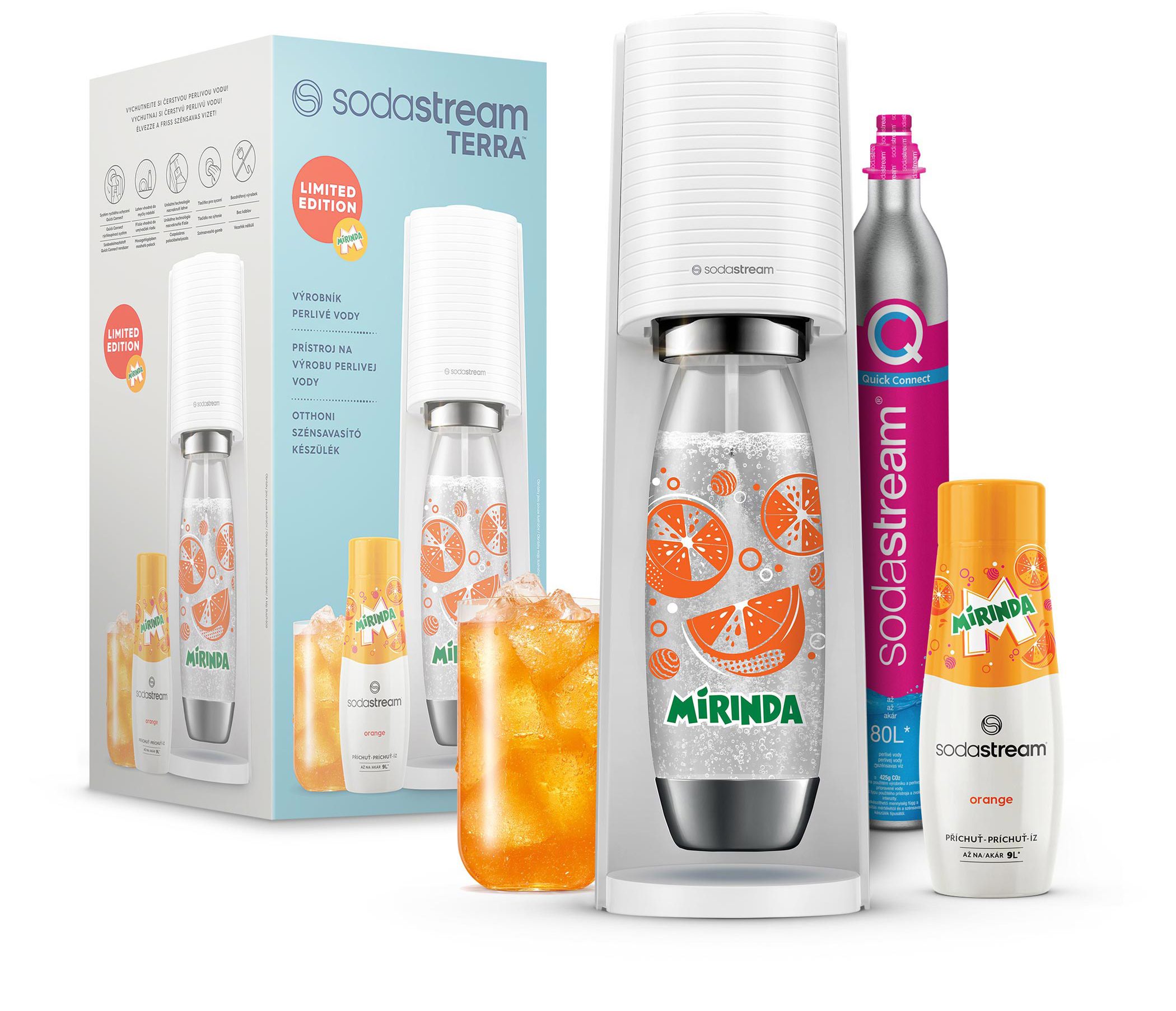 SODA STREAM SM TERRA White MIRINDA MegaPack fehér szódagépszett – 5. kép