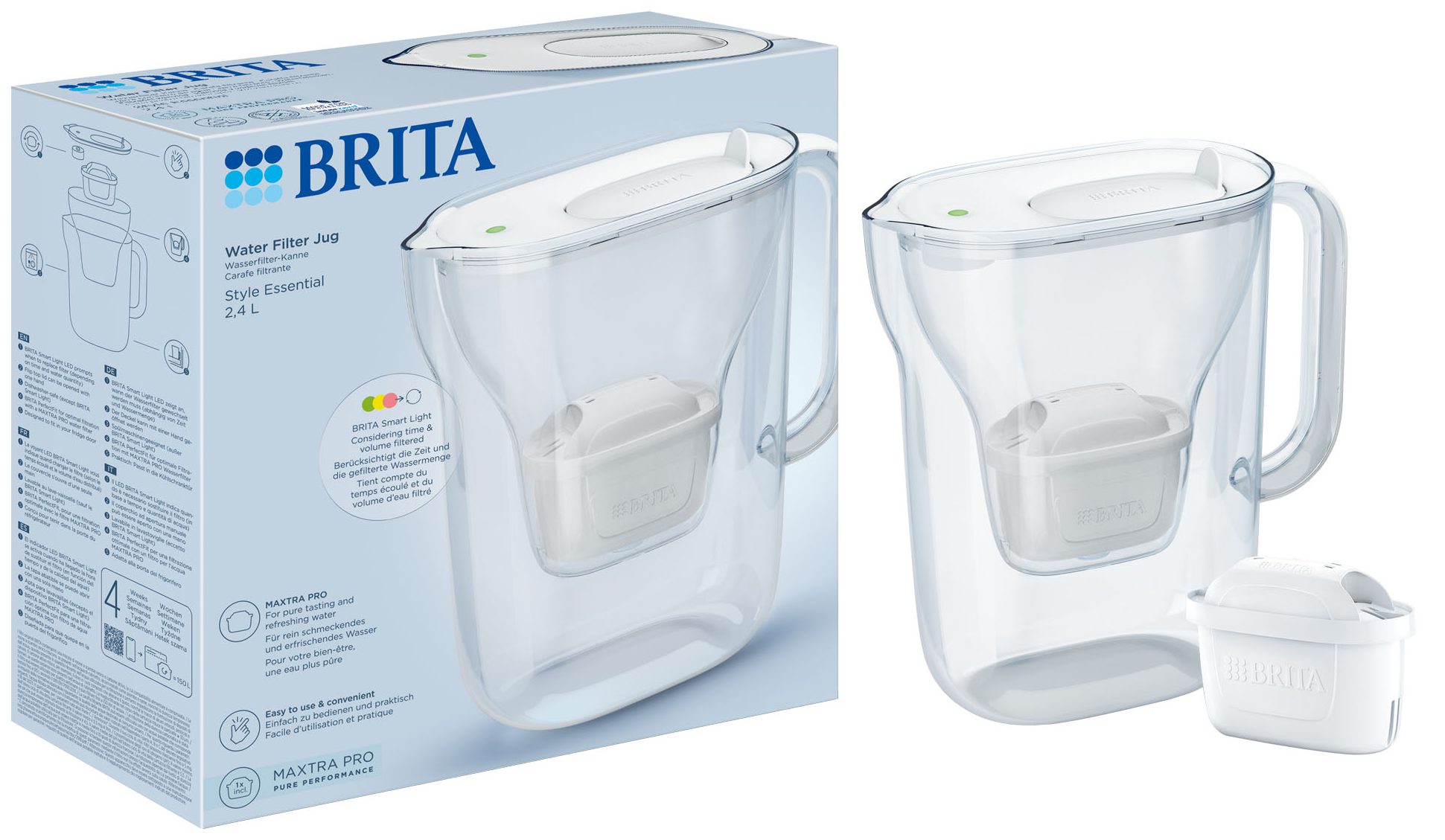 BRITA BR1057789 Style fehér vízszűrő kancsó, 2,4 l – 2. kép
