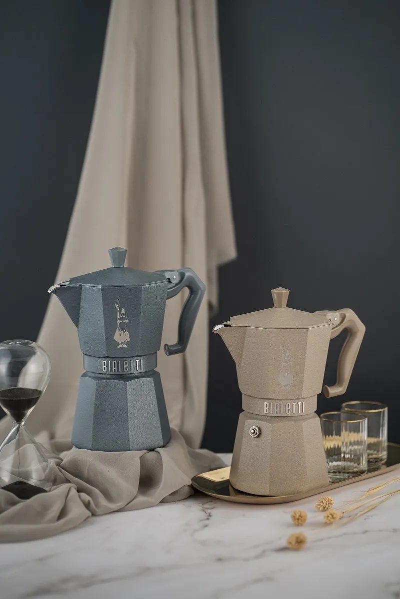 BIALETTI 9078 Moka Exclusive indukciós kotyogós kávéfőző, homok, 6 adagos – 4. kép