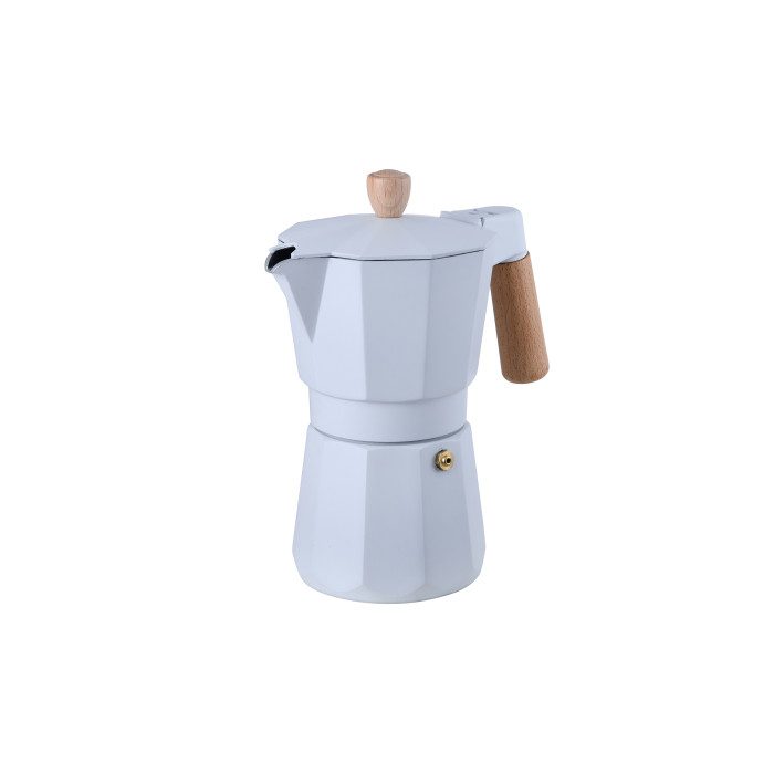 BERGNER BG-38195-WH 3 személyes fehér kotyogós kávéfőző – 3. kép