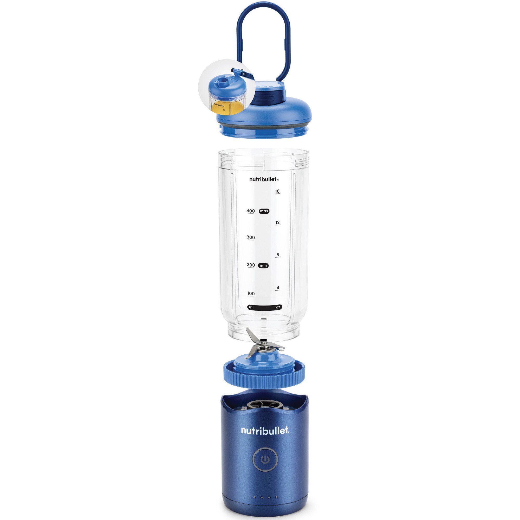 NUTRIBULLET NBP013BL kék hordozható turmixgép 590 ml-es pohárral – 3. kép