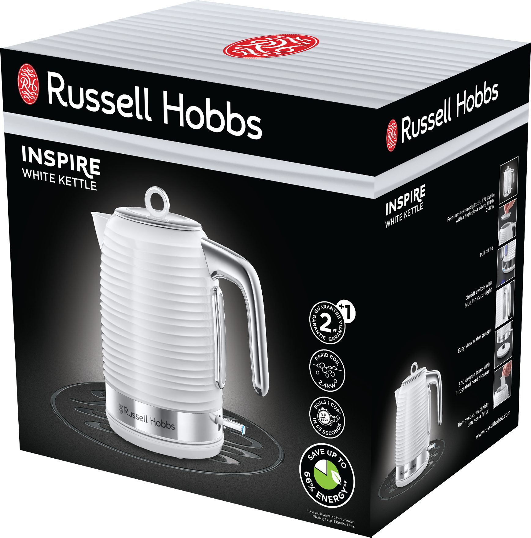 RUSSELL HOBBS 24360-70/RH Inspire fehér vízforraló – 3. kép