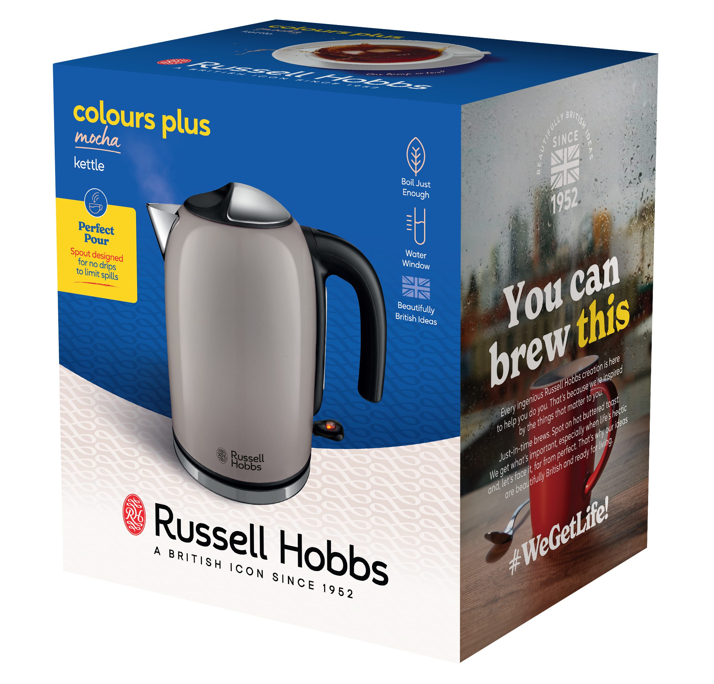 RUSSELL HOBBS 28511-70/RH Colours Plus Mocha rozsdamentes acél vízforraló – 21. kép