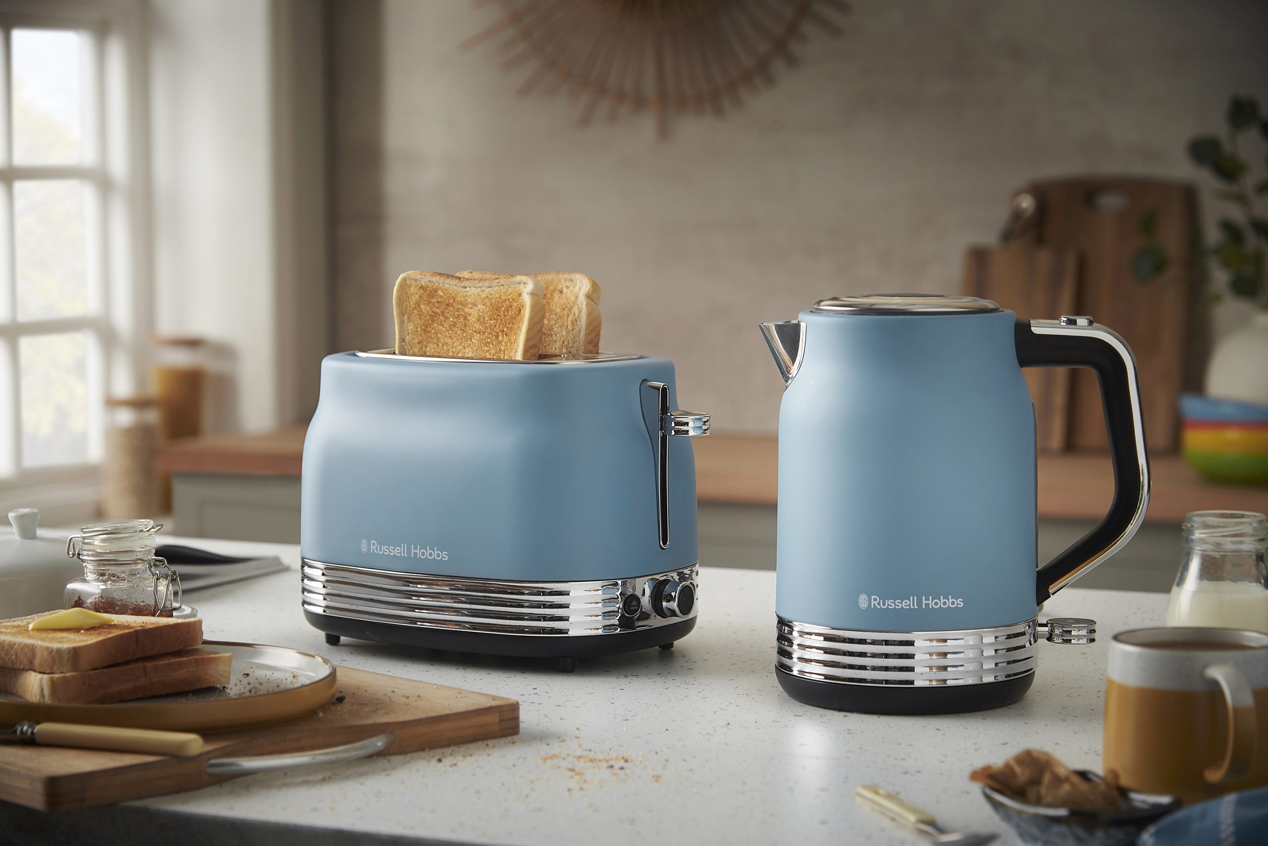 RUSSELL HOBBS 28651-56/RH Hanley Blue kétrekeszes kenyérpirító – 3. kép