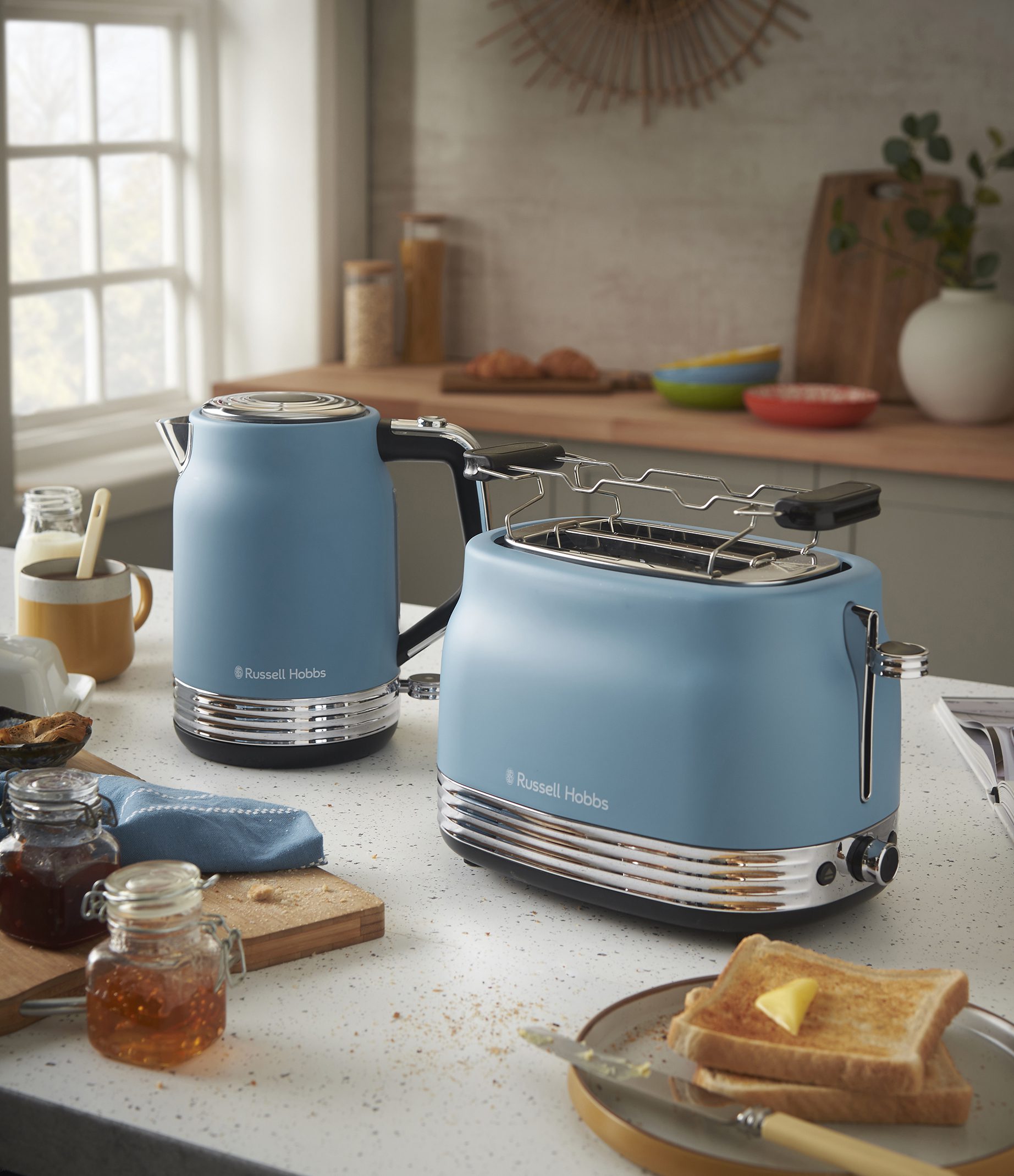 RUSSELL HOBBS 28651-56/RH Hanley Blue kétrekeszes kenyérpirító – 8. kép