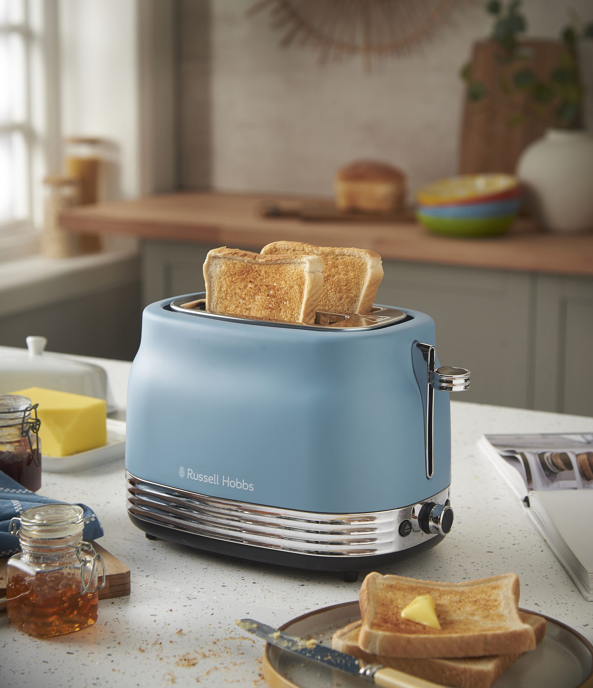 RUSSELL HOBBS 28651-56/RH Hanley Blue kétrekeszes kenyérpirító – 16. kép